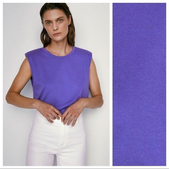 NWT. Massimo Dutti Purple Top. Size XS - Picture 4 of 8